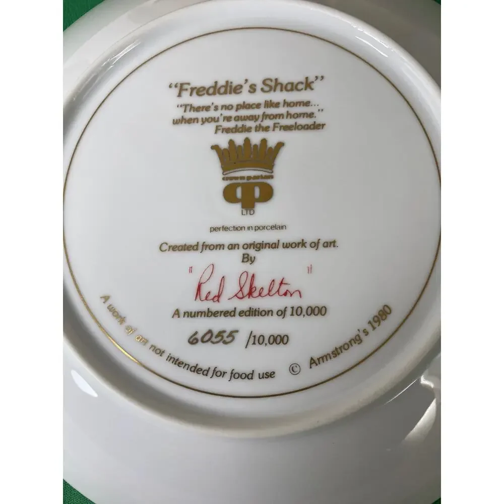 Red Skelton Freddie’s Shack Signed Limited Edition Porcelain Plate #6055